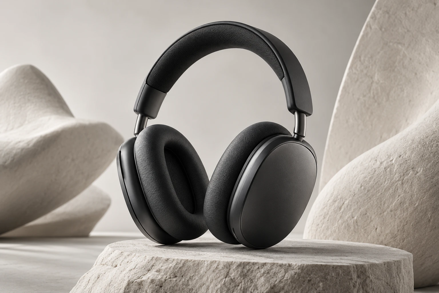 Casque audio présenté en photographie de produit